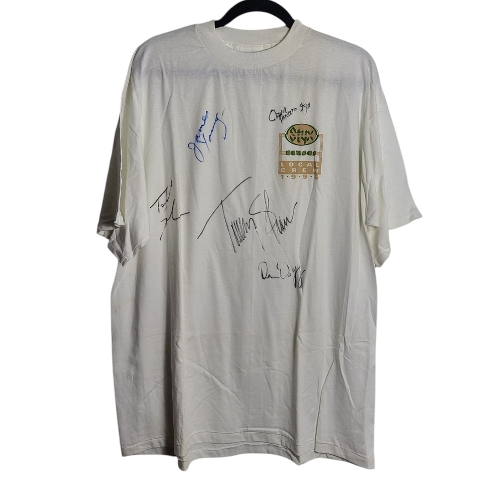 SIGNED VINTAGE STYX 1996 TOUR TEE Signed By Band Graphic T-Shirt Size XL